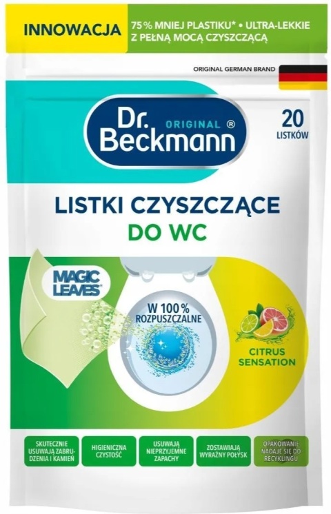 Dr. Beckmann listki żelowe do czyszczenia WC 20 szt. / Cytrusowa świeżość