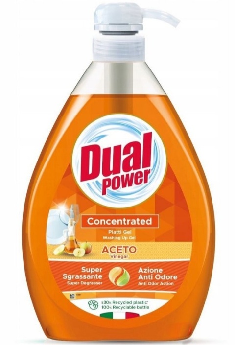 Dual Power płyn do mycia naczyń z dozownikiem 1 l / Ocet