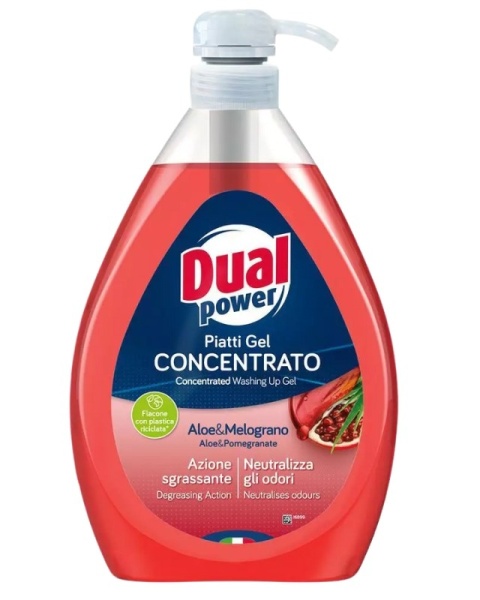 Dual Power płyn do mycia naczyń z dozownikiem 1 l / Aloes i granat