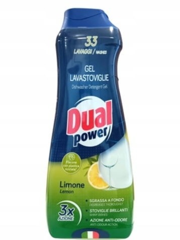 Dual Power żel do zmywarki 660 ml / Cytryna