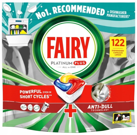 Fairy Platinum Plus kapsułki do zmywarki 122 szt. / Cytryna