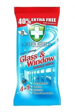 Green Shield chusteczki do szyb i okien 70 szt.