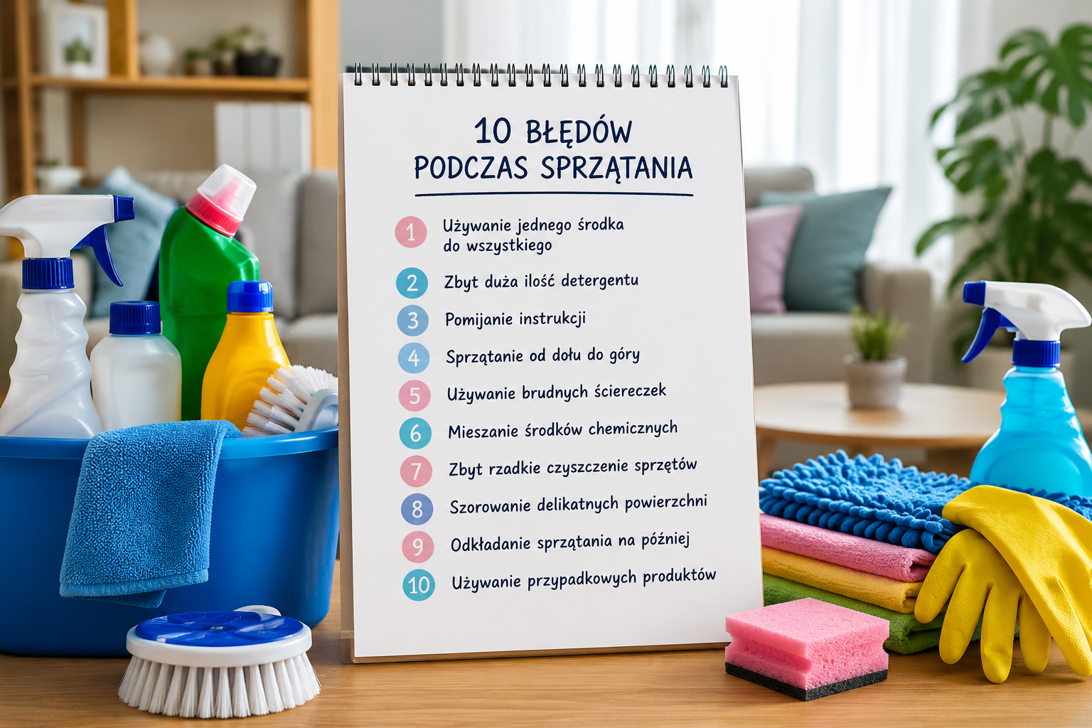 10 błędów podczas sprzątania, które robi większość osób